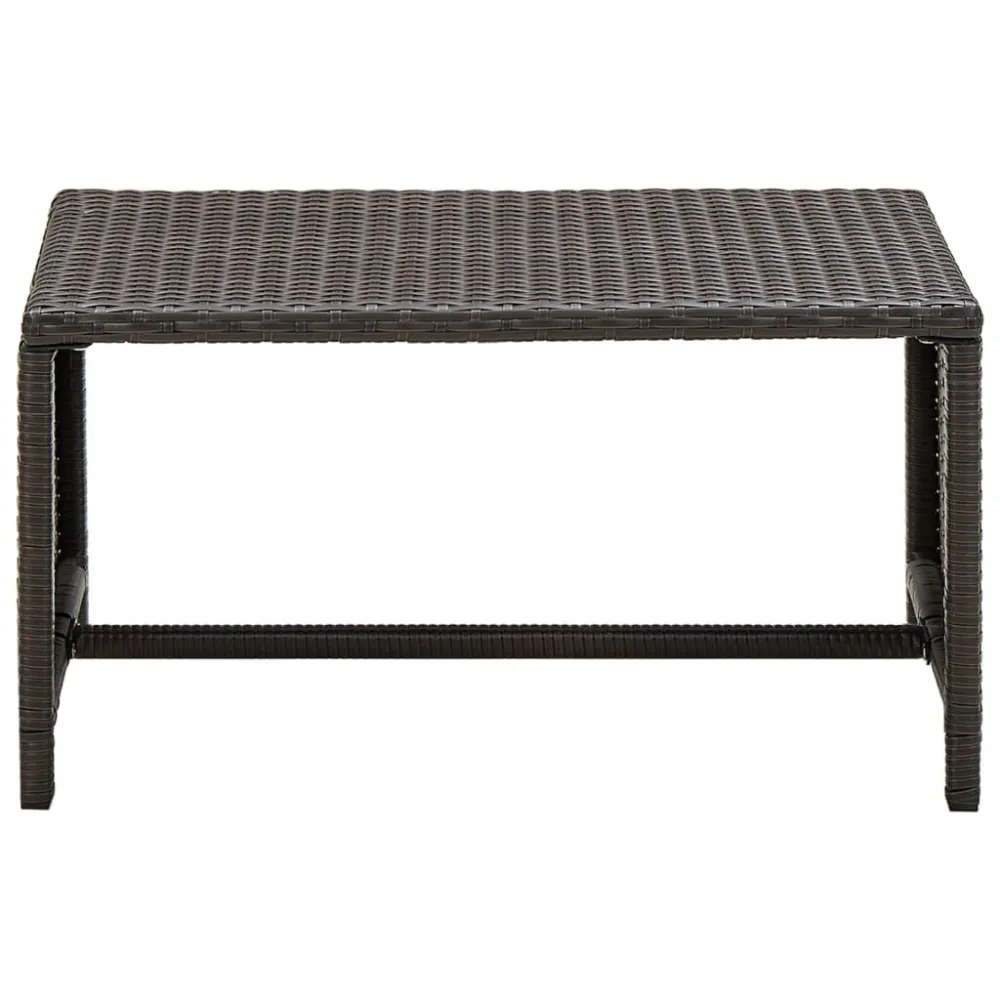 Premium para Exterior Mesa de centro 70x40x38 cm vime PE castanho