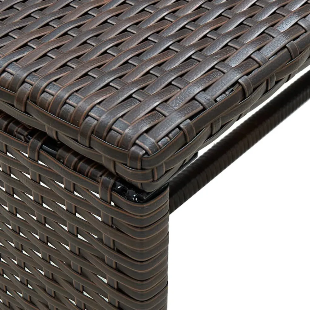 Premium para Exterior Mesa de centro 70x40x38 cm vime PE castanho