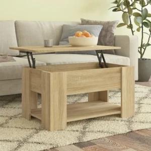 Premium para Exterior Mesa de centro 79x49x41 cm madeira processada carvalho sonoma