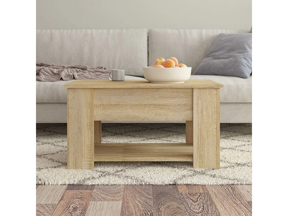 Premium para Exterior Mesa de centro 79x49x41 cm madeira processada carvalho sonoma