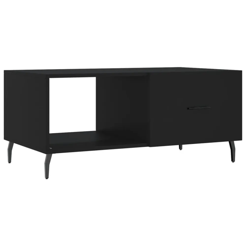 Premium para Exterior Mesa de centro 90x50x40 cm madeira processada preto
