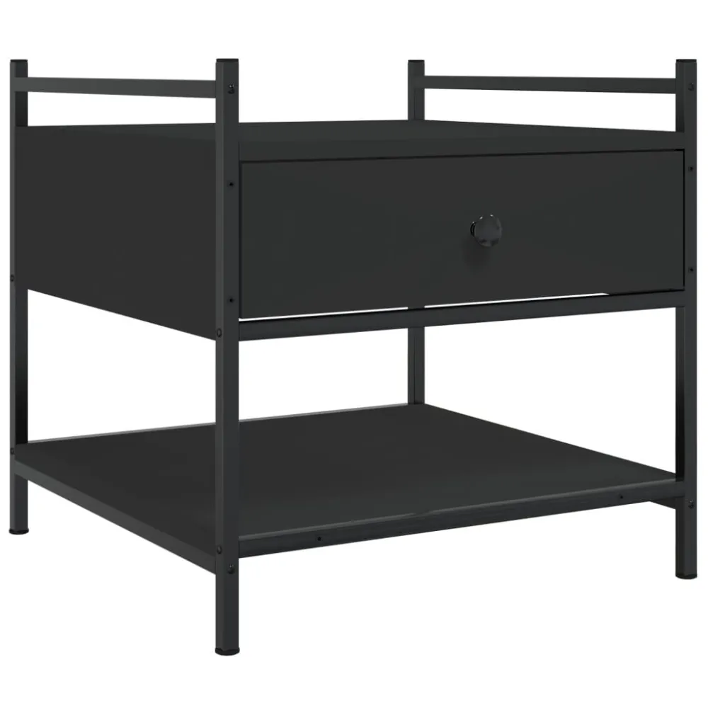 Resistente às Intempéries Mesa de centro 50x50x50 derivados de madeira preto
