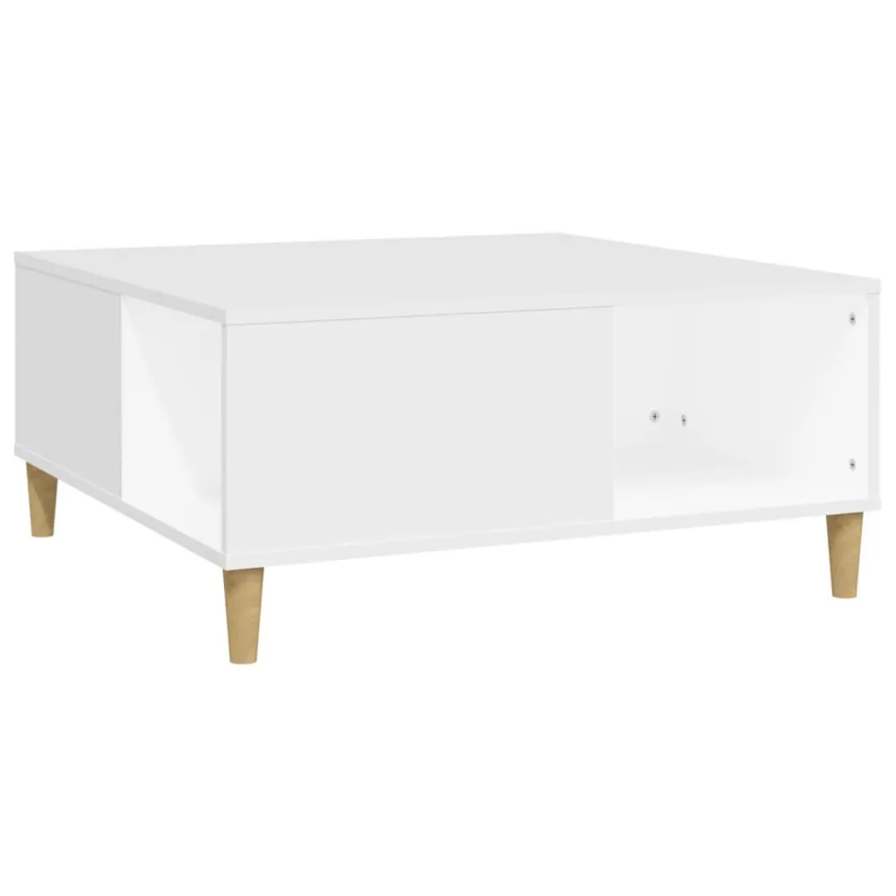 Resistente às Intempéries Mesa de centro 80x80x36,5 cm derivados de madeira branco