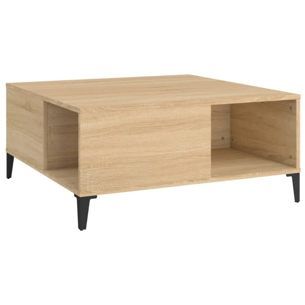 Resistente às Intempéries Mesa de centro 80x80x36,5 cm derivados madeira carvalho sonoma