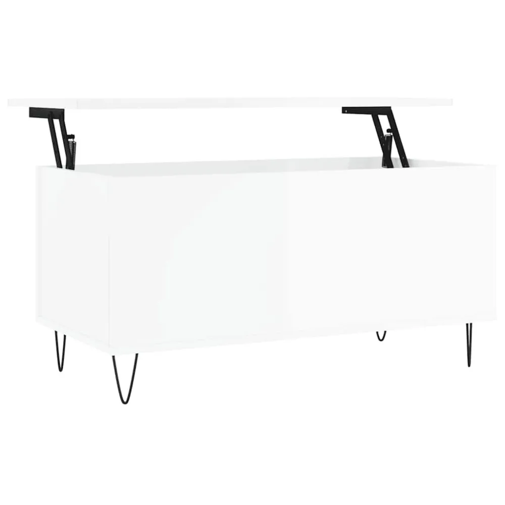 Resistente às Intempéries Mesa centro 90x44,5x45 cm derivados de madeira branco radiante