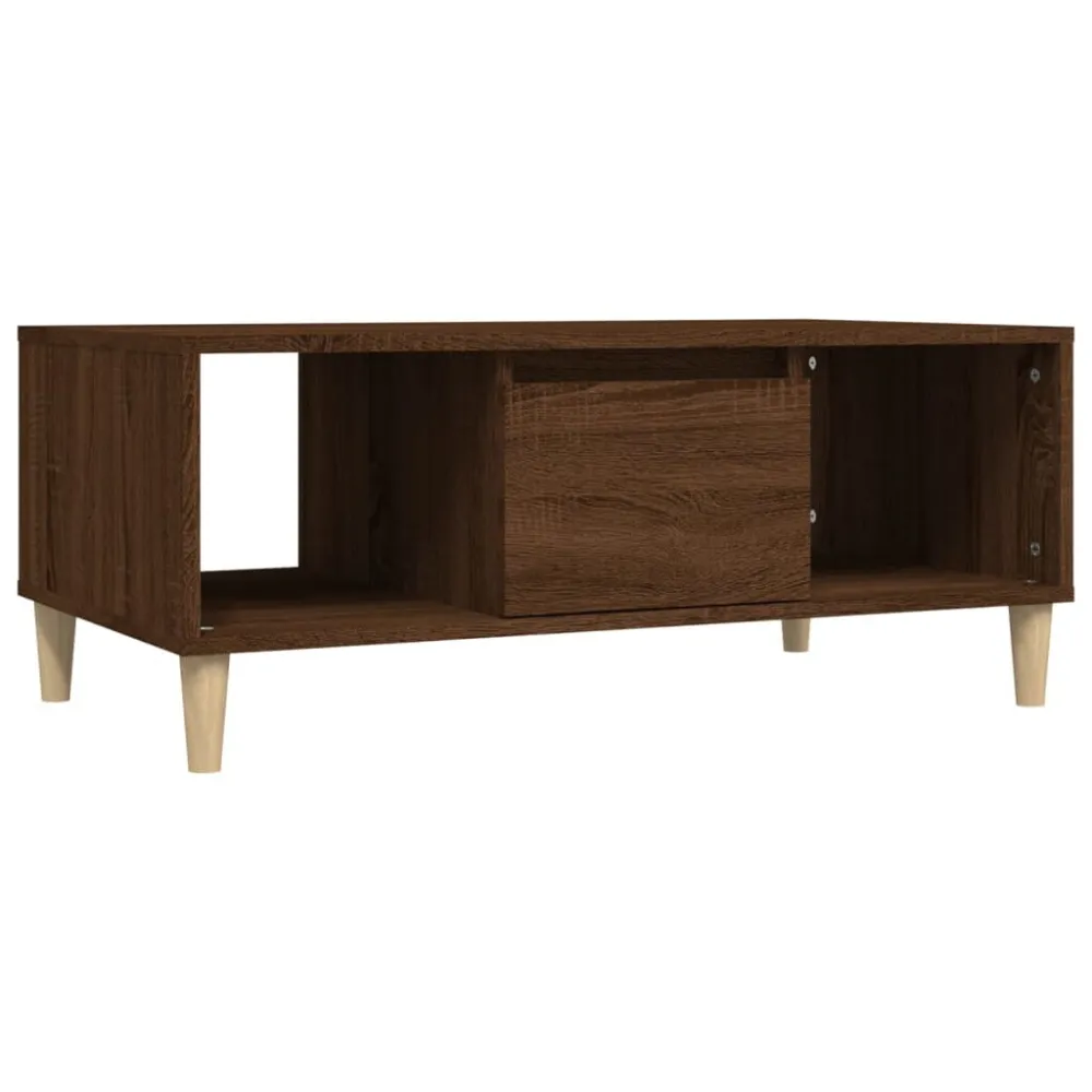 Resistente às Intempéries Mesa de centro 90x50x36,5cm derivados madeira carvalho castanho