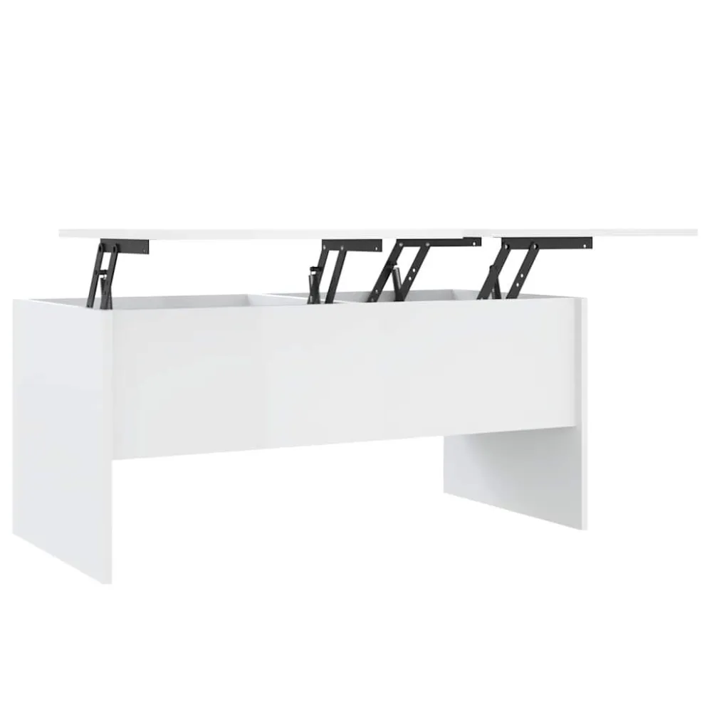 vidaXLMesa decentro102x50,5x46,5cm madeira processada branco cintilante com 4 Cadeiras