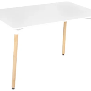 Mesa Dobrável para Mesa de jantar em madeira clara e branca 120 x 80 cm NEWBERRY