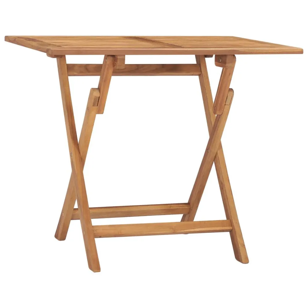 Mesa de Exterior em Mesa de jantar para jardim dobrável 90x60x75 cm teca maciç