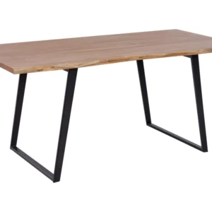Mesa de jantar em madeira clara 180 x 90 cm JAIPUR com Ajuste de Altura