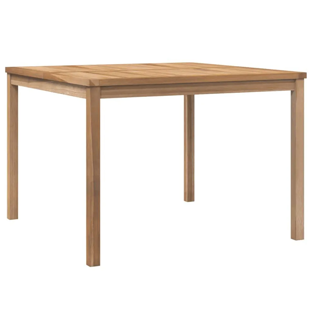 Mesa de jantar para jardim 110x110x77 cm madeira de teca maciç para Churrasqueiras e Áreas de Lazer
