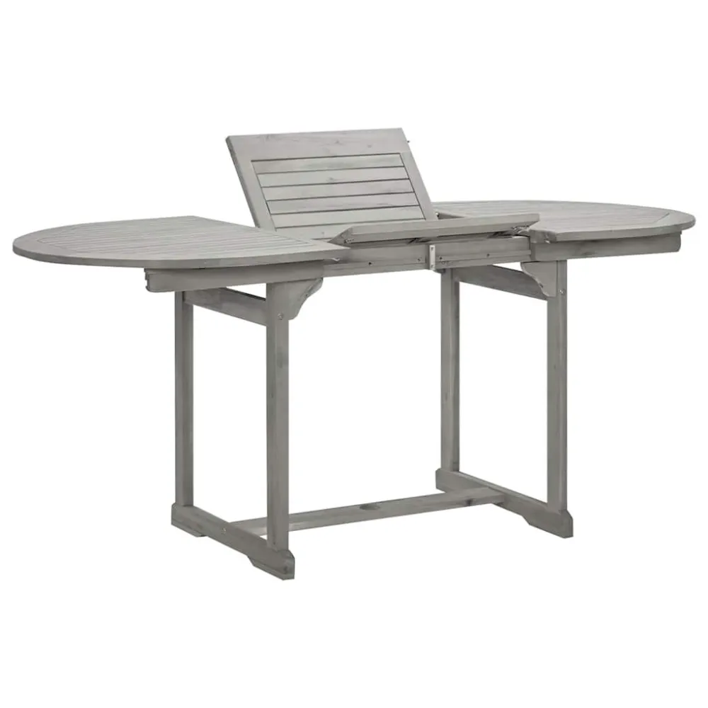 Mesa de jantar para jardim (120-170)x80x75 cm acácia maciç Dimensões 120x80cm