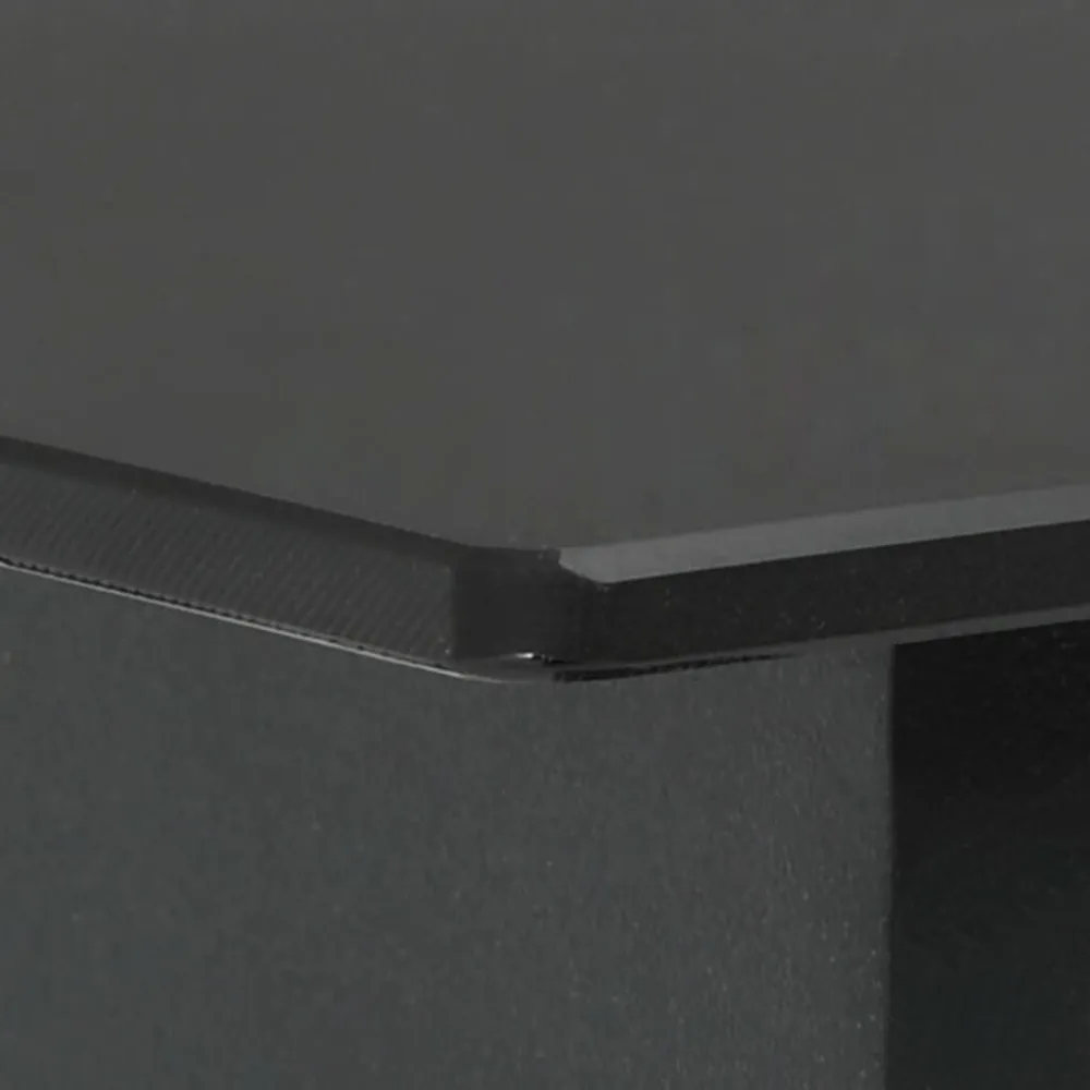 Mesa de jantar para jardim 80x80x74 cm ço e vidro preto com 4 Cadeiras
