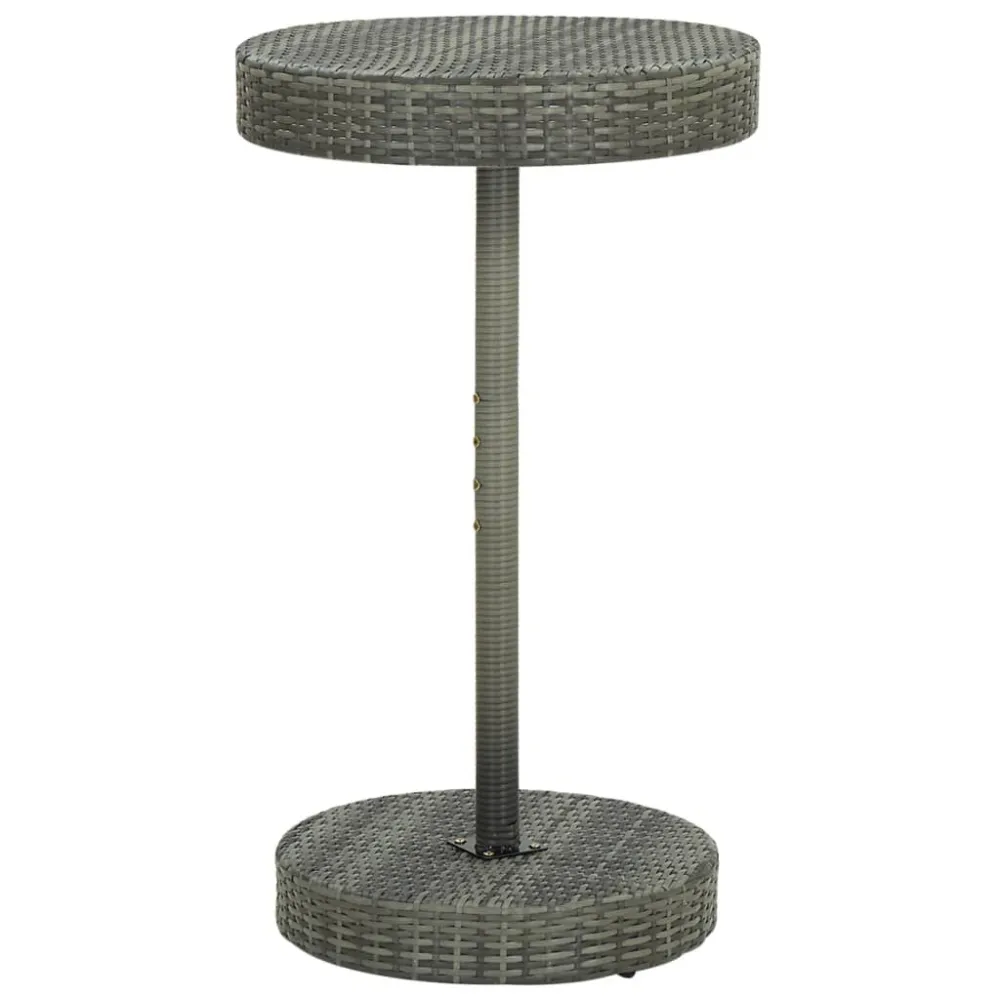 Mesa de Centro para Mesa de jardim 60,5x106 cm vime PE cinzento