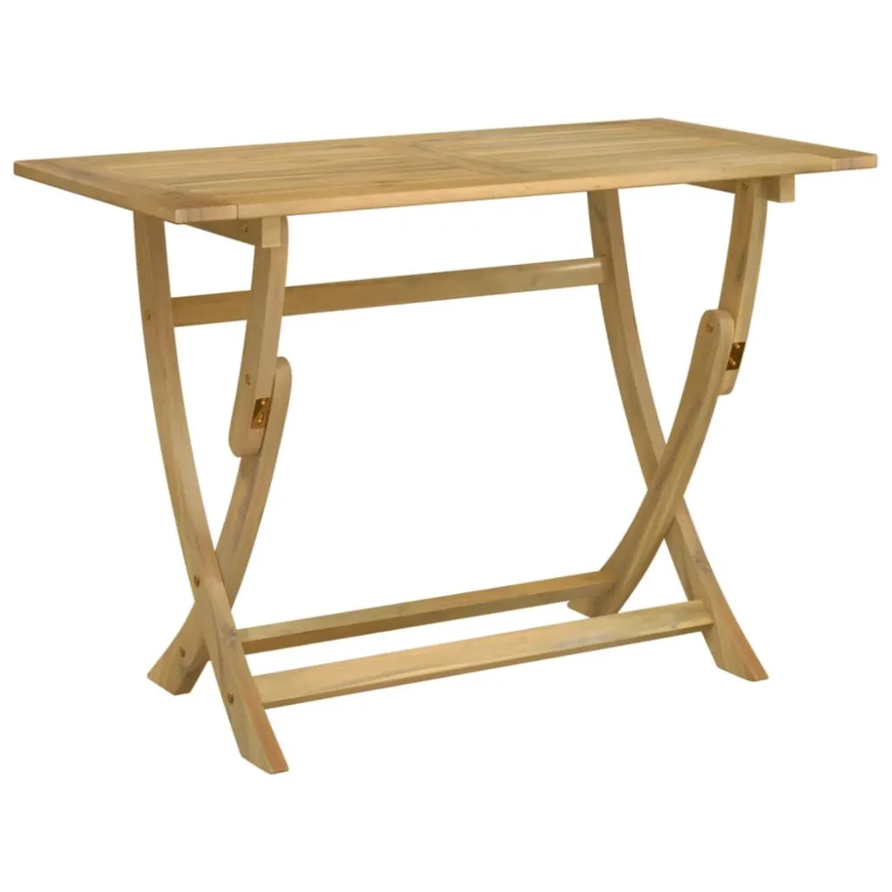 Mesa de jardim dobrável 110x55x75 cm madeira de acácia maciç em Madeira de Eucalipto