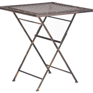 Mesa de jardim em metálico preto BORMIO