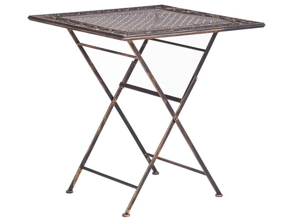 Mesa de jardim em metálico preto BORMIO