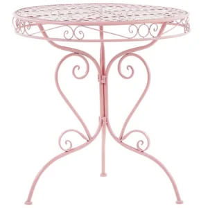 Mesa de jardim em metálico rosa 70 cm ALBINIA