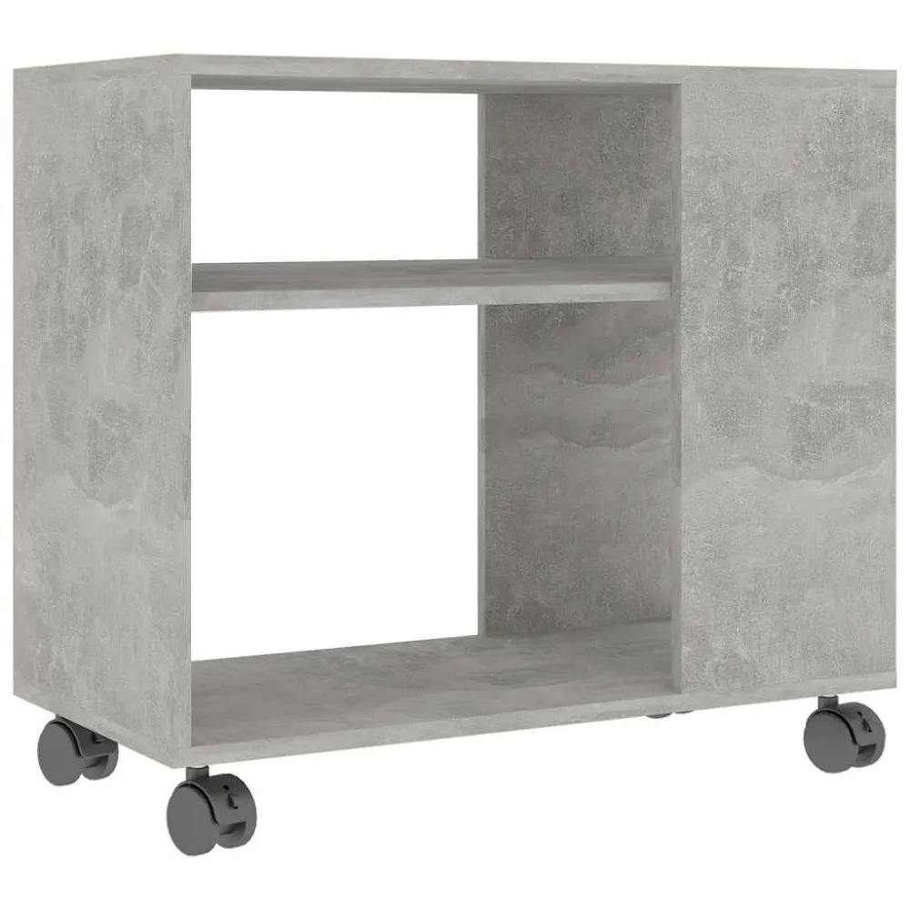 Mesa de apoio 70x35x55 cm madeira processada cinza cimento