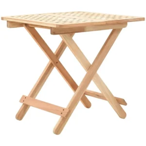 Mesa de apoio dobrável madeira de nogueira maciç 50x50x49 cm