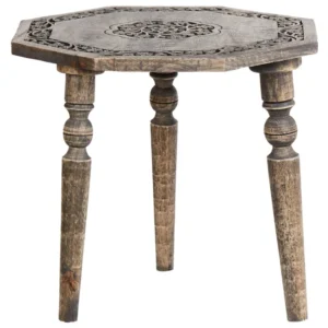 Mesa de apoio em madeira de mangueira escura WANDILO
