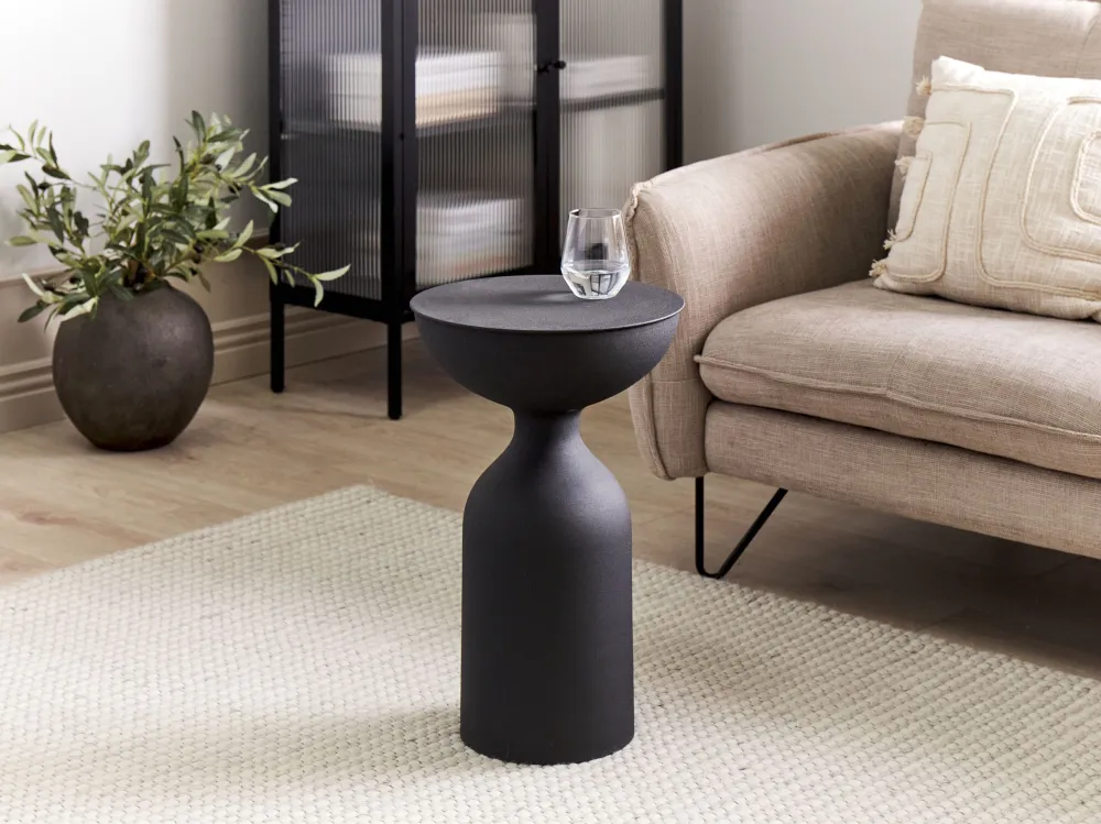 Mesa de apoio em metálico preto COTA