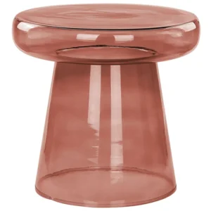 Mesa de apoio em vidro vermelho fosco CALDERA