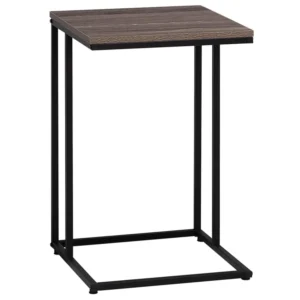 Mesa auxiliar 40 x 40 cm em castanho sombrio e preto TROY