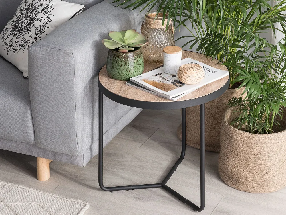 Mesa de centro ⌀ 50 cm castanho distinto MELODY MEDIUM