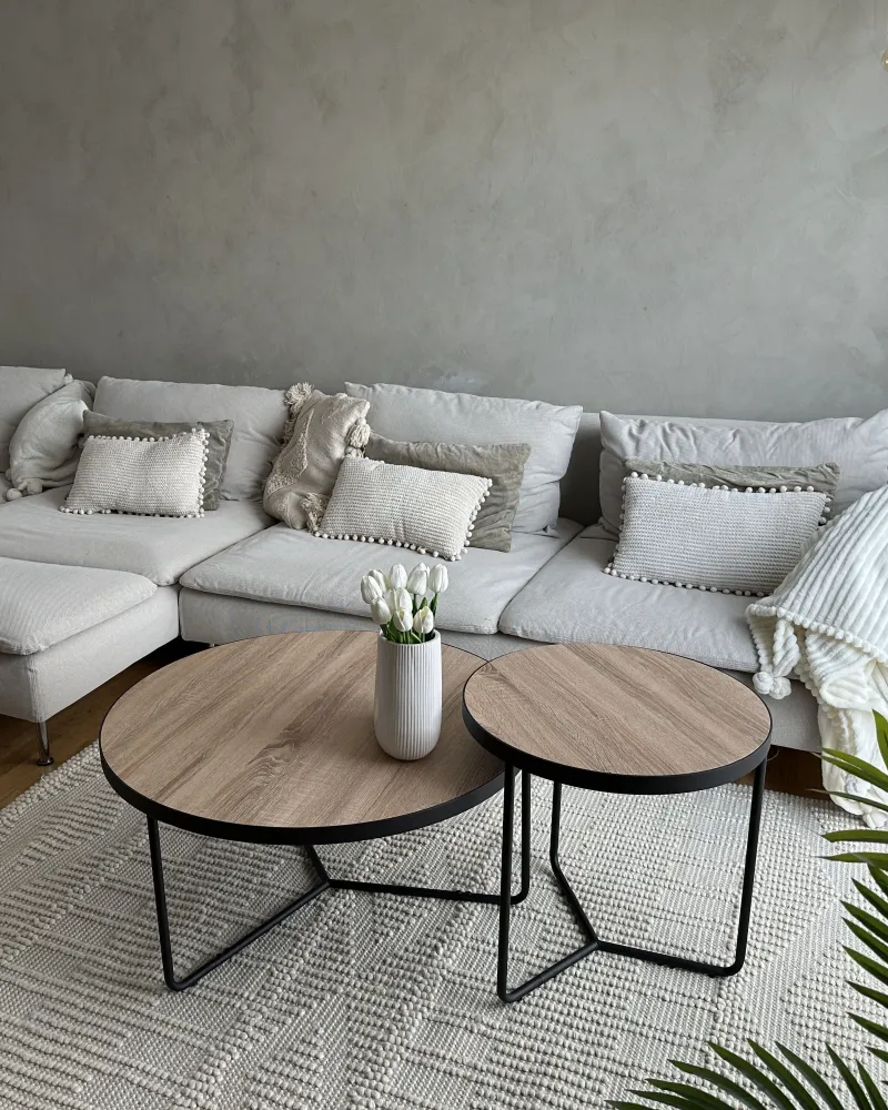 Mesa de centro ⌀ 50 cm castanho distinto MELODY MEDIUM