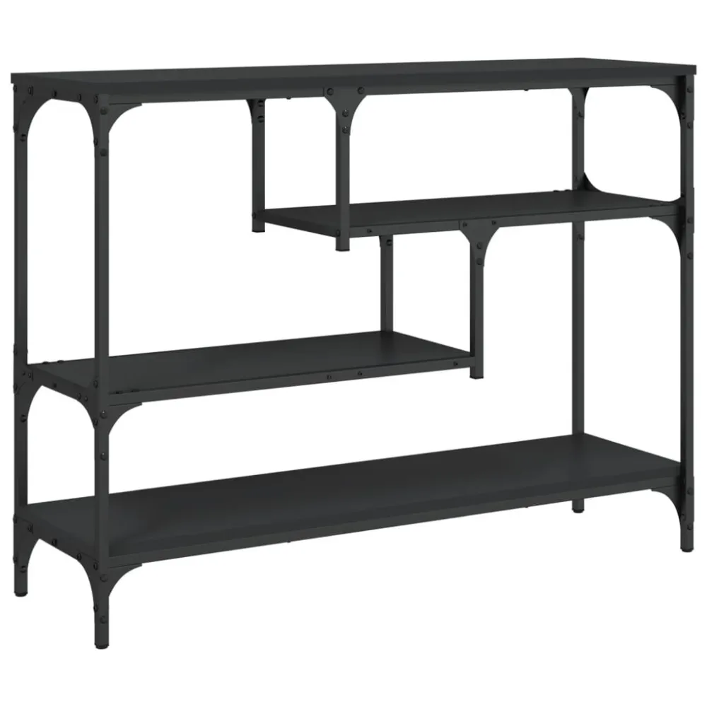 Mesa consola 100x30x75 cm derivados de madeira preto