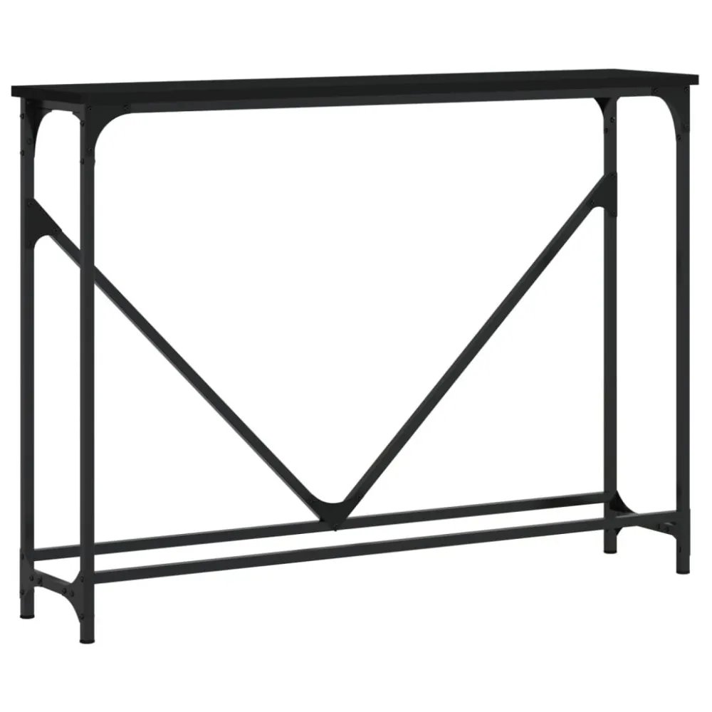 Mesa consola 102x22,5x75 cm derivados de madeira preto