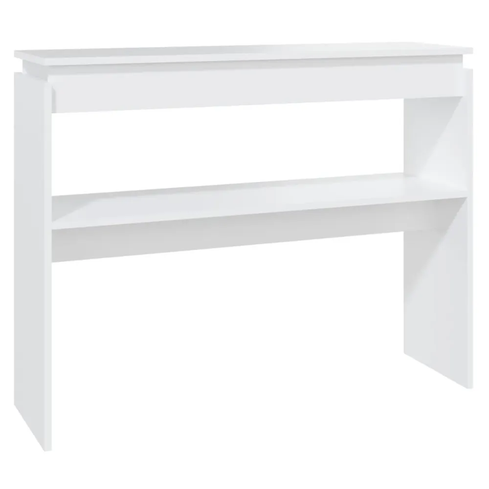 Mesa consola 102x30x80 cm derivados de madeira branco