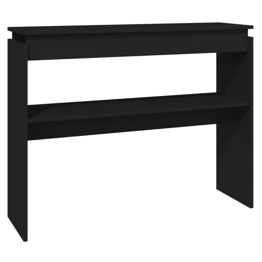 Mesa consola 102x30x80 cm derivados de madeira preto