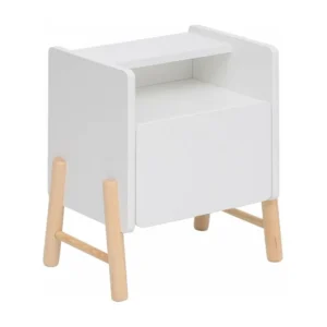 Cômoda para crianças Rebecca Mobili Kelen 49x40x30 MDF Pinho Branco Marrom