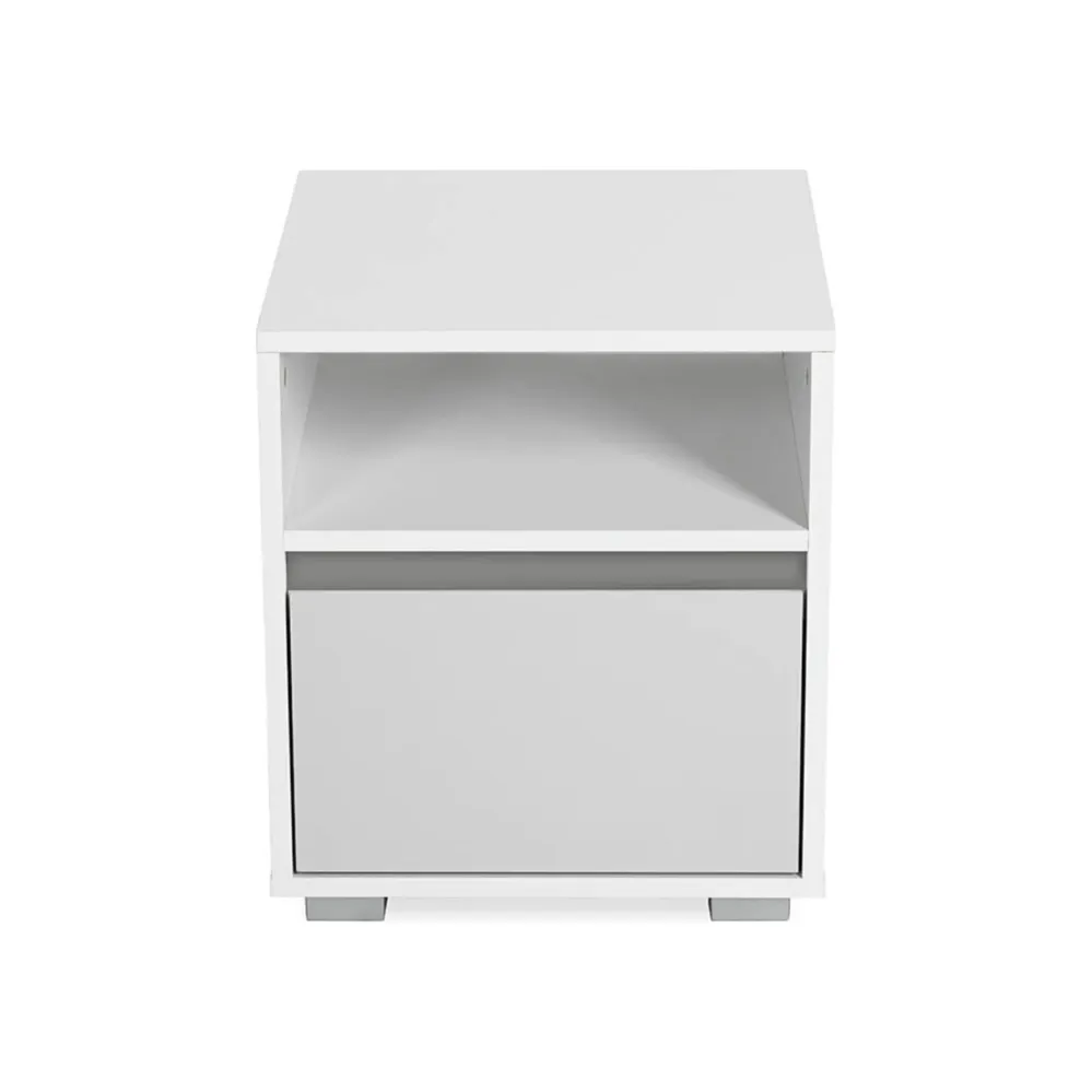 Mesa de Atividades Mesa De Cabeceira Dalia Branco Cinza