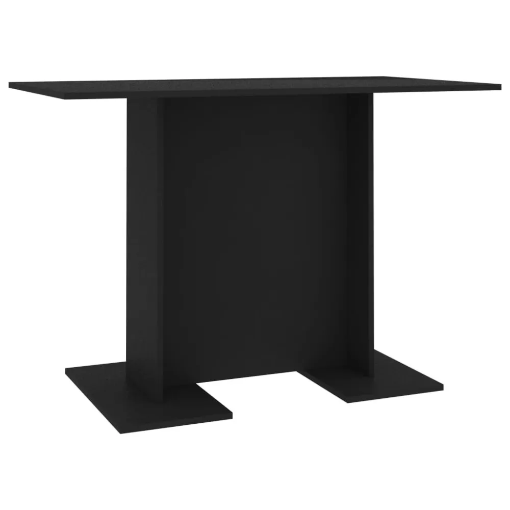 Banqueta com Encosto Mesa de jantar 110x60x75 cm derivados de madeira preto