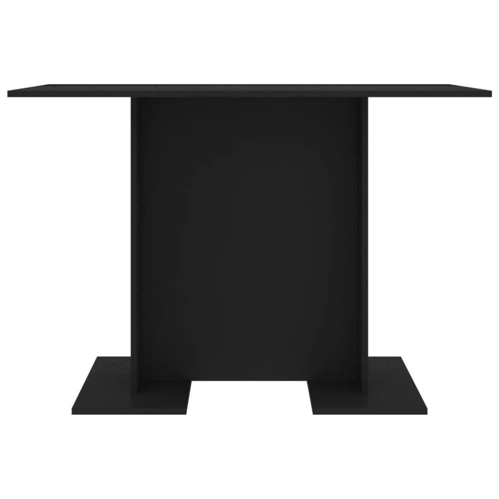 Banqueta com Encosto Mesa de jantar 110x60x75 cm derivados de madeira preto