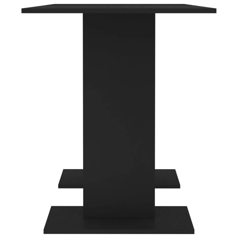 Banqueta com Encosto Mesa de jantar 110x60x75 cm derivados de madeira preto