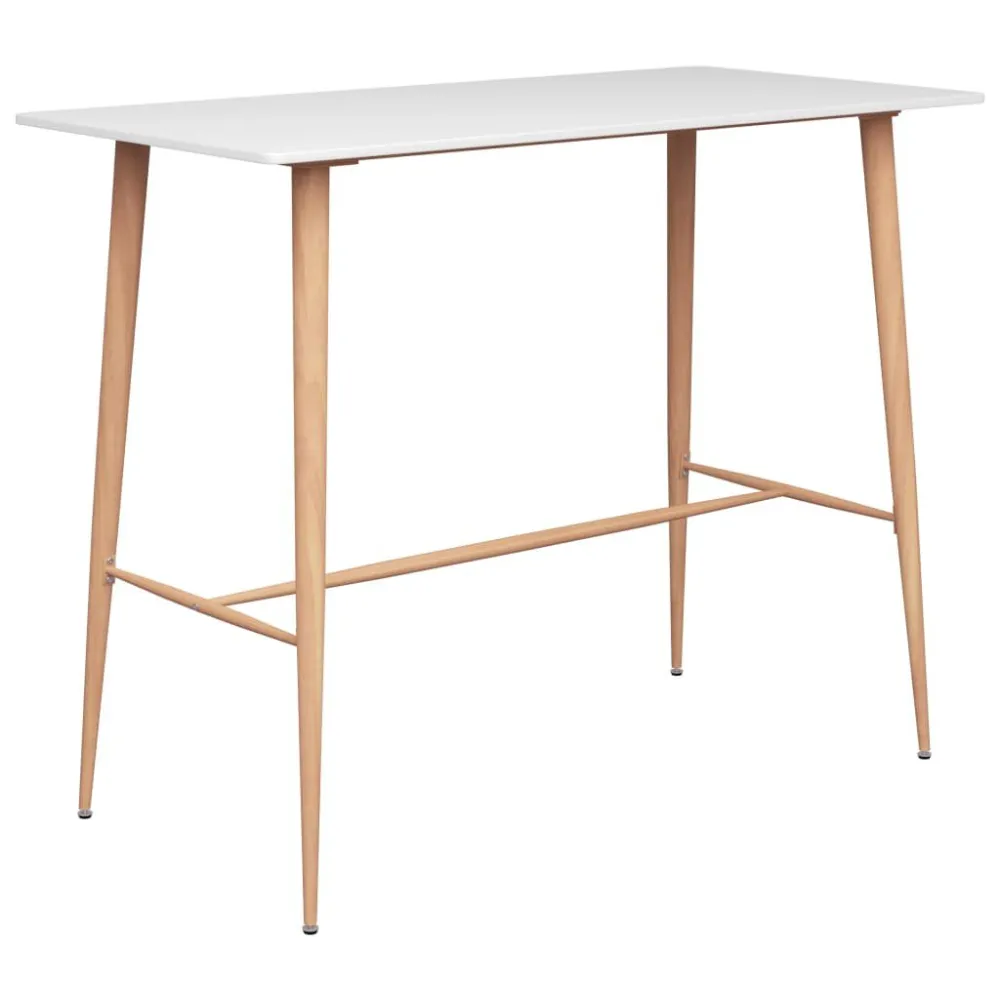 Mesa de bar 120x60x105 cm branco Montagem em 30 Minutos