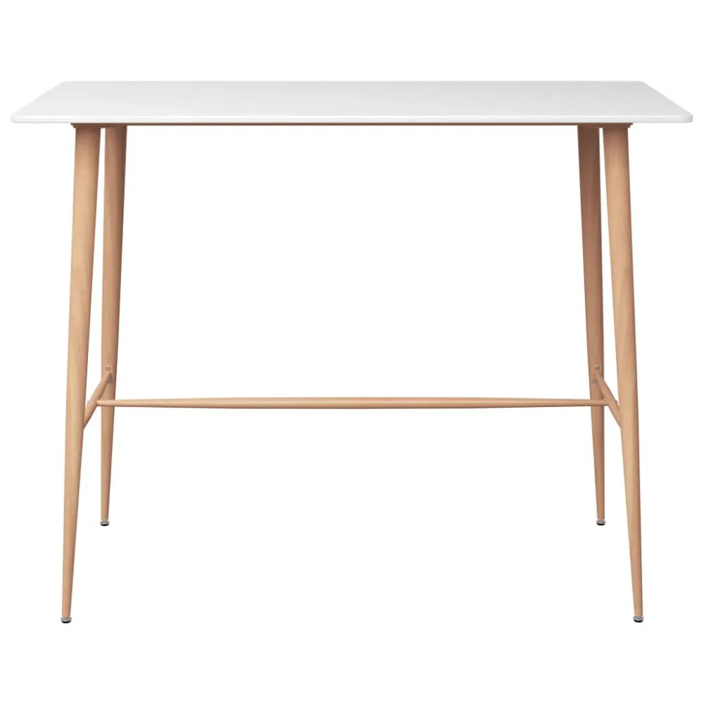 Mesa de bar 120x60x105 cm branco Montagem em 30 Minutos