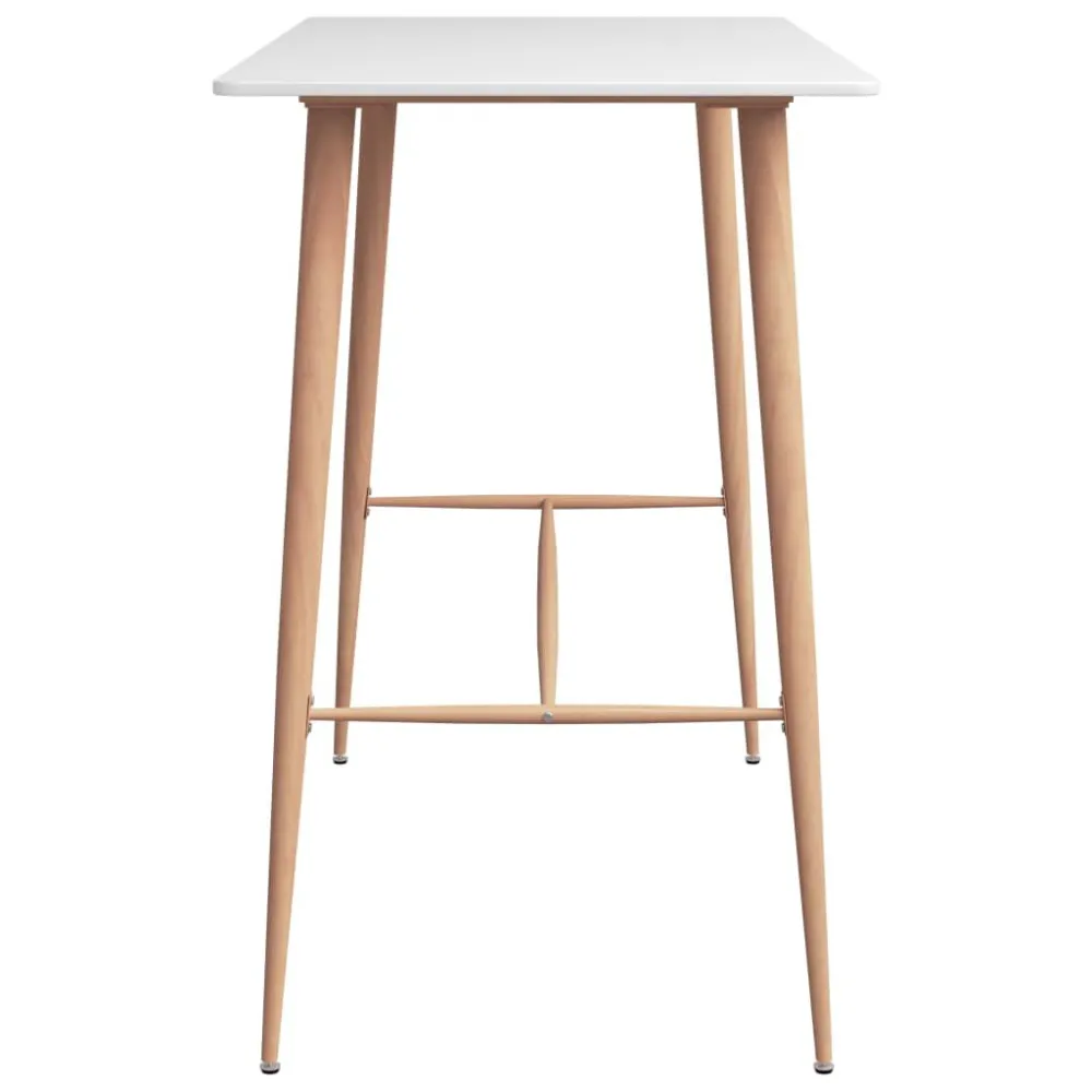 Mesa de bar 120x60x105 cm branco Montagem em 30 Minutos