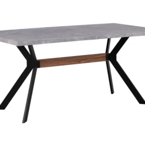 Mesa de jantar com efeito de betão 160 x 90 cm BENSON Resistente Manchas