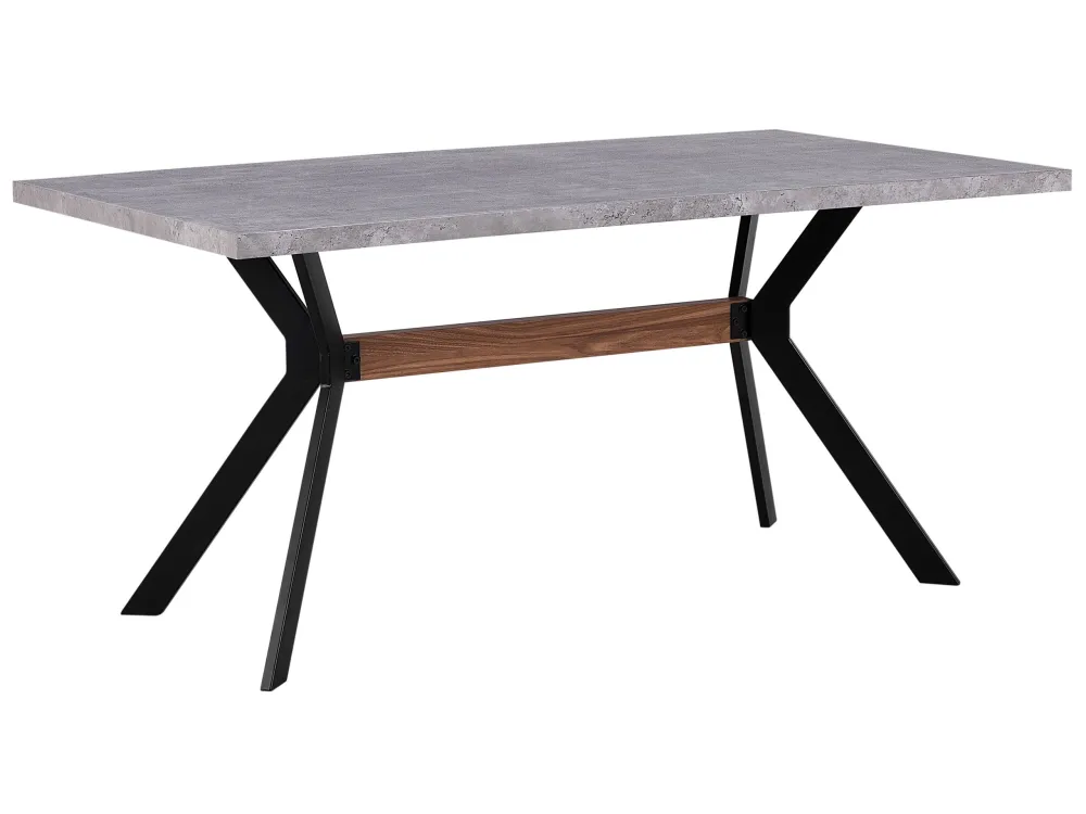 Mesa de jantar com efeito de betão 160 x 90 cm BENSON Resistente Manchas