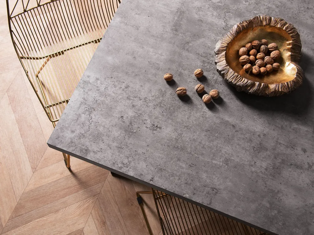 Mesa de jantar com efeito de betão 160 x 90 cm BENSON Resistente Manchas