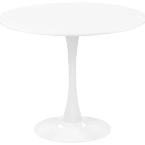 Premium Acabamento Mesa de jantar redonda branca ⌀ 90 cm BOCA