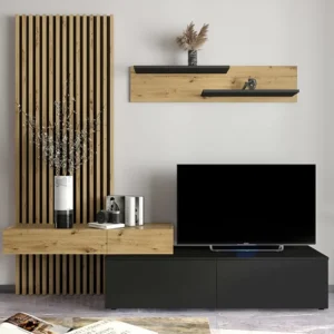 Conjunto para sala de estar Bryan 110, Com mesa para TV, 200x210x43cm