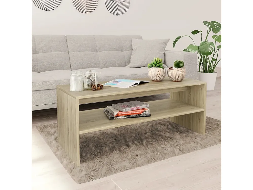 Mesa de centro 100x40x40 cm contraplacado cor carvalho sonoma