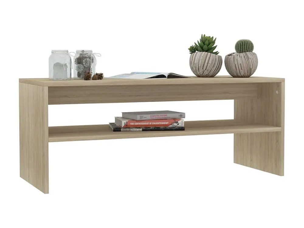 Mesa de centro 100x40x40 cm contraplacado cor carvalho sonoma