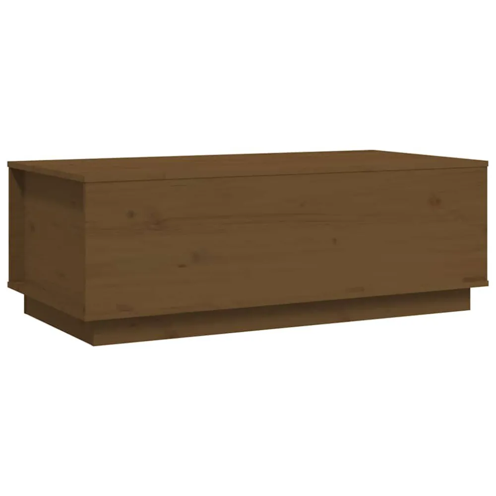 Mesa de centro 100x50x35 cm pinho maciço castanho mel